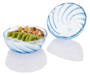 ERNESTO® Sada skleněných misek / talířů, 2dílná (miska, modrá) (100370973003)