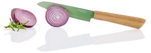 ERNESTO® Nůž s bambusovou rukojetí (sada nožů na zeleninu, zelená/pruhy) (100370962004)