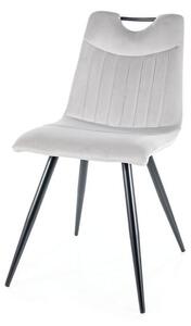 Jídelní židle URFI světle šedá/černá