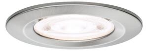 PAULMANN LED vestavné svítidlo Nova GU10 Flat nevýklopné IP44 4,9W 230V 4000K kov kartáčovaný