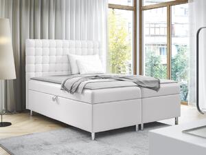 Kontinentální postel Alfi, Rozměr postele: 120x200, Barva:: ekokůže Soft 017 (bílá) 5902928106572