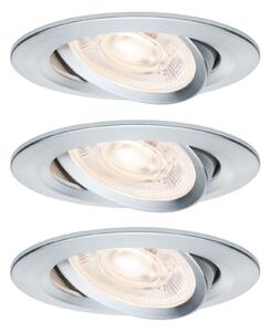 PAULMANN LED vestavné svítidlo Nova GU10 Flat výklopné 3x4,9W 230V 2700K hliník broušený