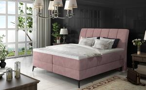 Kontinentální postel s úložným prostorem 180x200 MODRIVA - světle růžová