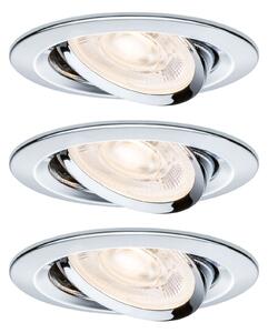 PAULMANN LED vestavné svítidlo Nova GU10 Flat výklopné 3x4,9W 230V 2700K chrom
