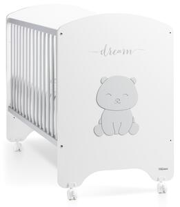 Dětská postýlka Trama DREAM BEAR White/Silver 60 x 120 cm (s možností intalace k rodičovské posteli)