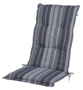 LIVARNO home Potah na židli / křeslo Valencia, 120 x 50 x 8 cm (pruhy/antracitová) (100371179003)