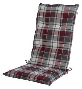 LIVARNO home Potah na židli / křeslo Valencia, 120 x 50 x 8 cm (káro/červená/šedá) (100371179002)