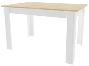 Jídelní stůl VALDI 120x80 dub sonoma s bílými nohami