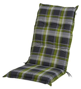 LIVARNO home Potah na židli / křeslo Valencia, 120 x 50 x 8 cm (káro/zelená/šedá) (100371179004)