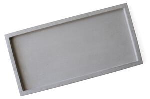 Da Vinci - betonový tác – šedá, S 15 x 29,5 cm
