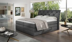 Boxspringová postel 140x200 VORVIRO - antracitová