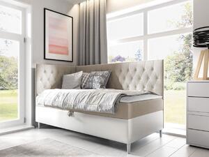 Kontinentální postel Junior Gerdise 3, Strana: levá, Rozměr postele: 90x200, Barva:: ekokoža Soft 017 (biała) + Fresh 01 5903211193330