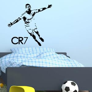 Živá Zeď Samolepka Cristiano Ronaldo Barva: černá