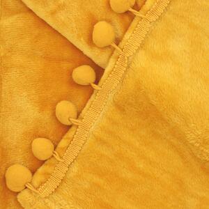 HOMLA Mikrovláknová deka s kuličkami HJO mustard/hořčicová 150x200 cm