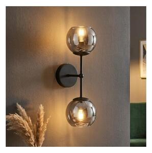 Brilagi - Nástěnná lampa DIOR 2xE27/60W/230V černá/kouřová šedá
