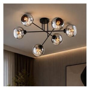 Brilagi - Přisazený lustr DIOR 6xE27/60W/230V černá/kouřová šedá