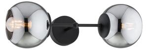 Brilagi - Nástěnná lampa DIOR 2xE27/60W/230V černá/kouřová šedá