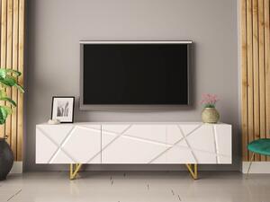 TV stolek 180 Nivotis 01, Barva:: bíla / bíly lesk 5903211195839