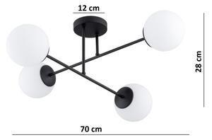 Brilagi - Přisazený lustr MILO 4xE27/60W/230V černá