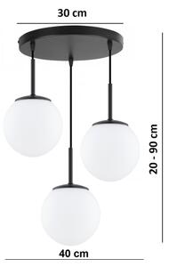 Brilagi - Lustr na lanku MILO 3xE27/60W/230V černá