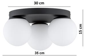 Brilagi - Stropní svítidlo MILO 3xE27/60W/230V pr. 35 cm černá