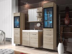 Koupelnový nábytek Apogon I, Barva: san remo / san remo, Sifon k umyvadlu: ne, Osvětlení: osvětlení LED RGB - barevné, Baterie: ne 5903211205217