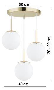 Brilagi - Lustr na lanku MILO 3xE27/60W/230V zlatá