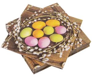 Servírovací ubrousky vajíčka v hnízdě