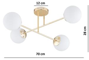 Brilagi - Přisazený lustr MILO 4xE27/60W/230V zlatá