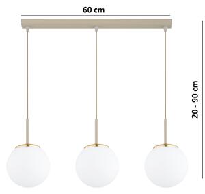 Brilagi - Lustr na lanku MILO 3xE27/60W/230V béžová/zlatá