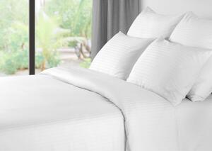 Hotelové povlečení z mikrovlákna JASMINE bílé - proužek 2 cm Rozměr povlečení: 2 ks 70 x 90 cm | 200 x 220 cm