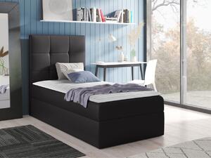 Kontinentální jednolůžková postel Kanvar 2, Strana: levá, Rozměr postele: 80x200, Barva:: ekokůže Soft 020 (grafit) 5903211181108