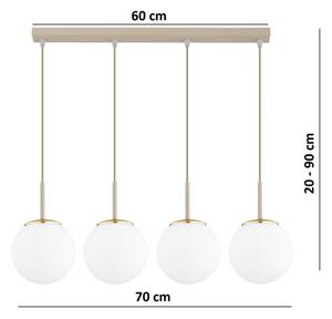 Brilagi - Lustr na lanku MILO 4xE27/60W/230V béžová/zlatá