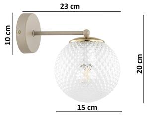 Brilagi - Nástěnná lampa STELLA 1xE27/60W/230V béžová/zlatá