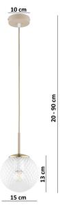 Brilagi - Lustr na lanku STELLA 1xE27/60W/230V pr. 15 cm béžová/zlatá