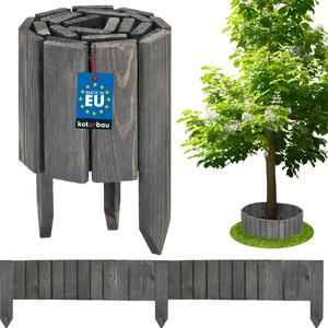 KOTARBAU® Ohraničení záhonů 110 x 15 cm Rollborder – flexibilní ohraničení záhonů, plot na záhony, ohraničení květinových záhonů, zapichovací plot, ohraničení trávníku, borovicové dřevo, antracit