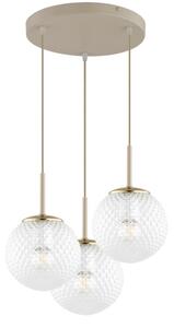 Brilagi - Lustr na lanku STELLA 3xE27/60W/230V béžová/zlatá