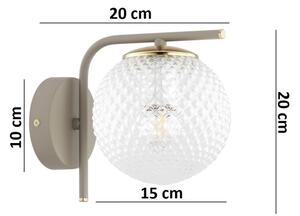 Brilagi - Nástěnná lampa STELLA 1xE27/60W/230V béžová/zlatá