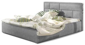 Manželská čalouněná postel 160x200 LUXERIO 1 - světle šedá