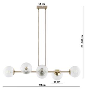 Brilagi - Lustr na lanku STELLA 6xE27/60W/230V béžová/zlatá