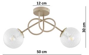 Brilagi - Přisazený lustr STELLA 2xE27/60W/230V béžová/zlatá