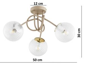 Brilagi - Přisazený lustr STELLA 3xE27/60W/230V béžová/zlatá