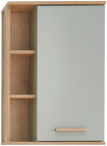 ZÁVĚSNÁ SKŘÍŇKA, barvy dubu, pastelově zelená, barvy dubu, pastelově zelená, 50,5/74,5/20,5 cm Xora - Koupelnové série