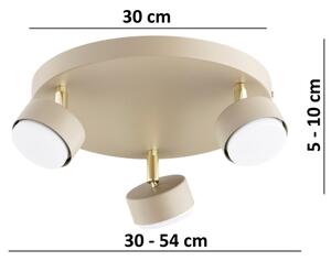 Brilagi - LED Bodové svítidlo MONO 3xGX53/30W/230V béžová/zlatá
