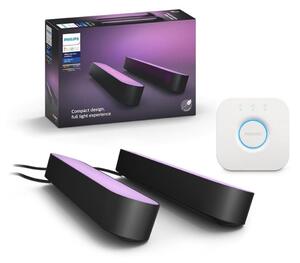 Philips - SADA 2x LED RGB Stm. stolní lampa Hue PLAY WACA 6W/230V + Hue bridge