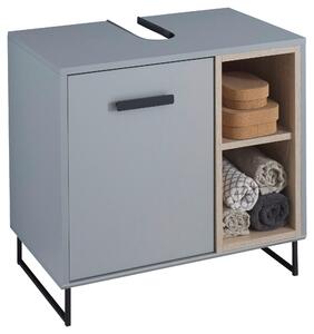 SKŘÍŇKA POD UMYVADLO, šedá, Sonoma dub, šedá, Sonoma dub, 65/60,5/38 cm home24 - Koupelnové série, Online Only