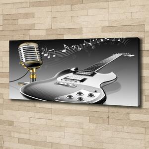 Moderní obraz canvas na rámu Kytara a mikrofon oc-80845509