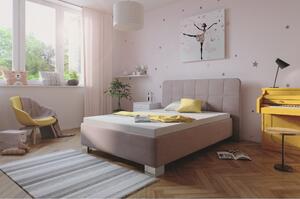 Blanář Kelly čalouněná postel vč. roštu a matrace 140 x 200 cm, růžová