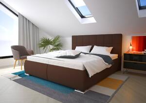 Blanář Sanza čalouněná postel vč. roštů a matrací 180 x 200 cm, hnědá