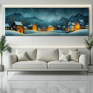 Obraz na plátně - Chladný večer v Aspenu FeelHappy.cz Velikost obrazu: 120 x 40 cm